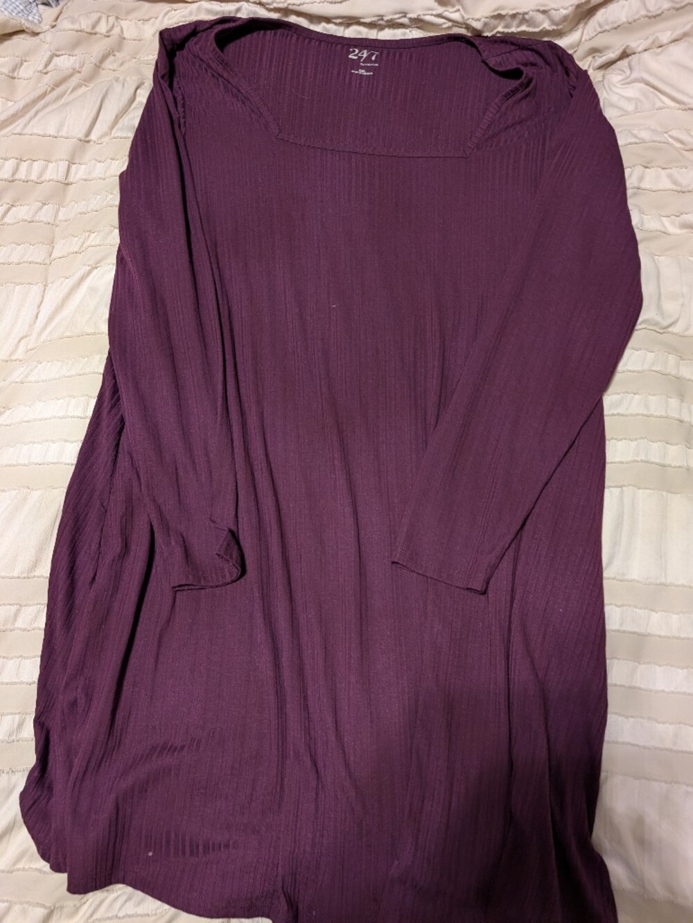 Maurices Plum Long Sleeve Women's Dress